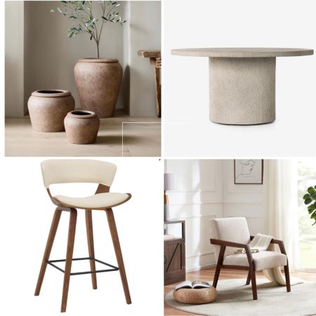 Wayfair west elm home decor round dining table planters bar stools accent chair 

#LTKFind #LTKhome