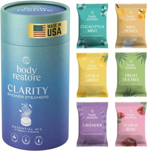 Body Restore Shower Steamers Aromatherapy 6 Pack - Christmas Stocking Stuffers for Men, Birthday ... | Amazon (US)