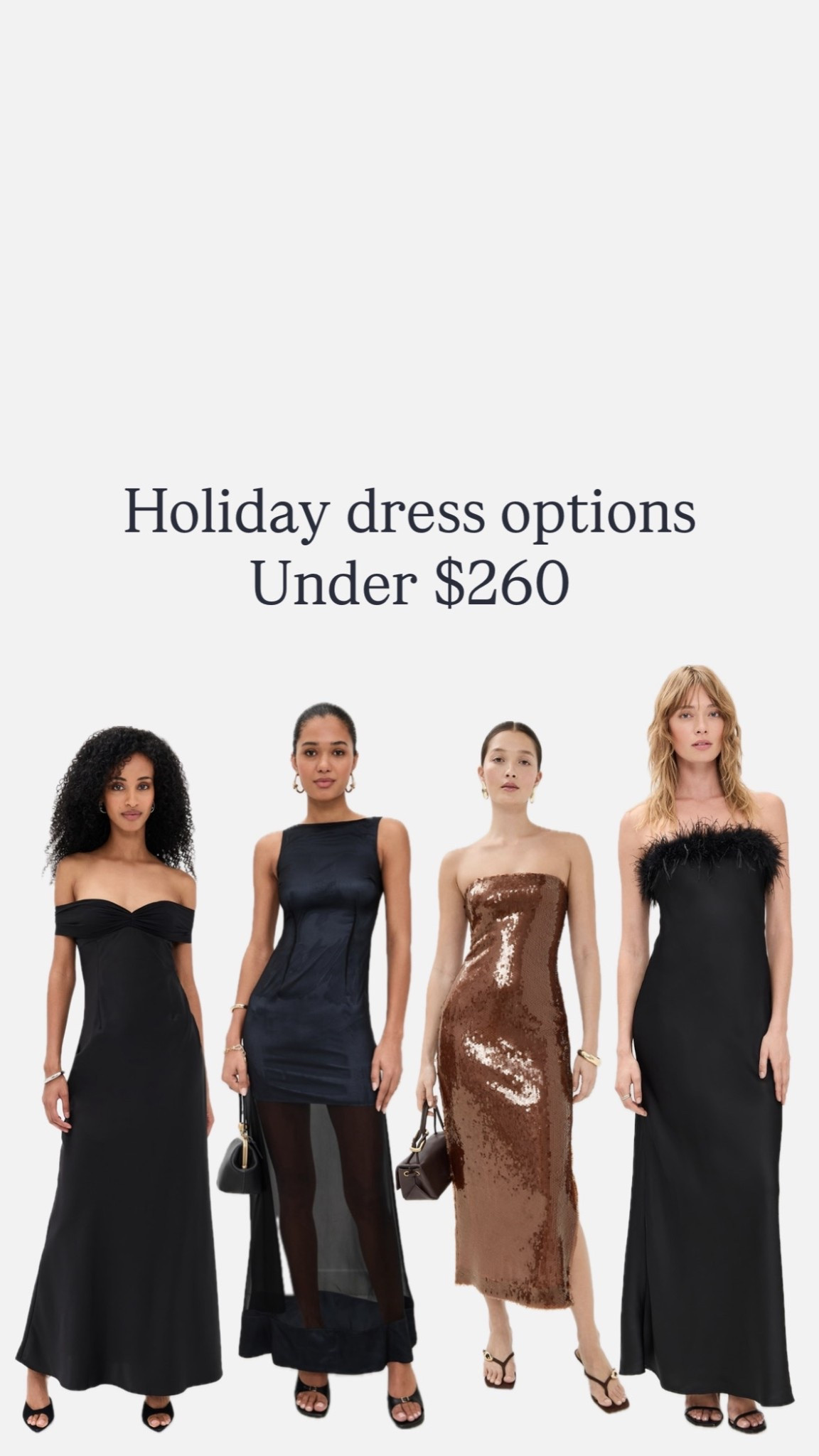 Holiday & wedding dress options under $260 — daily edit cover from Found by Em
