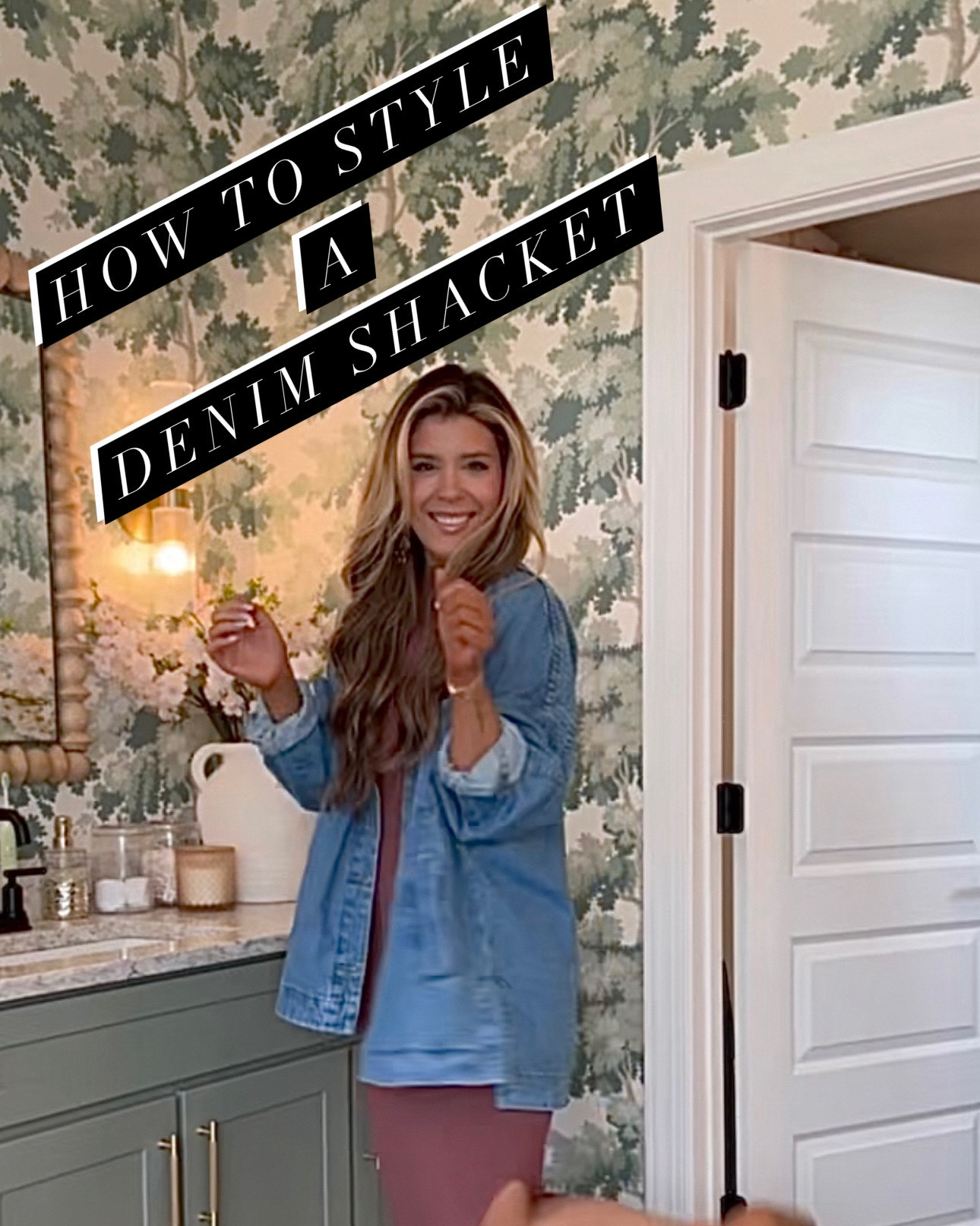 Before Styling Blue Lounge Set- Free People 
Denim Shacket- Free People 
Earrings - Anthro

Outfit 1
Dress- Western Gold Boutique 
Shoes- Free People
Outfit 2
Top- Klassy Network
Jeans- Free People
Shoes- Dede Raad Collection Vince Camuto 
Outfit 3
Graphic T- old Free People
Boots- Steve Madden 
Outfit 4
Sweatshirt- Made n Taylored Merchandise 
Athletic Dress- Free People
Sneakers- Converse 
Outfit 5
Black Tank- Klassy Network 
Black Leggings- Lululemon 
Ballet Flats- Sam Edelman 
