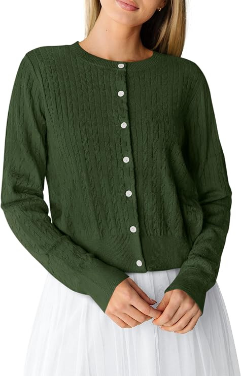 PRETTYGARDEN Women Lightweight Button Up Cardigan Sweaters | Amazon (US)