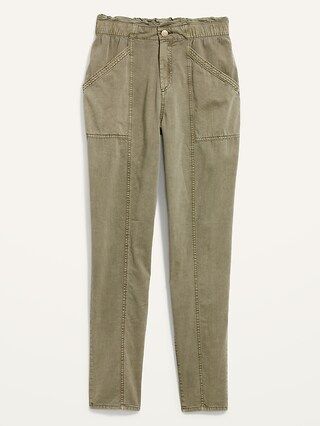 High-Waisted Garment-Dyed Utility Pants for Women | Old Navy (US)