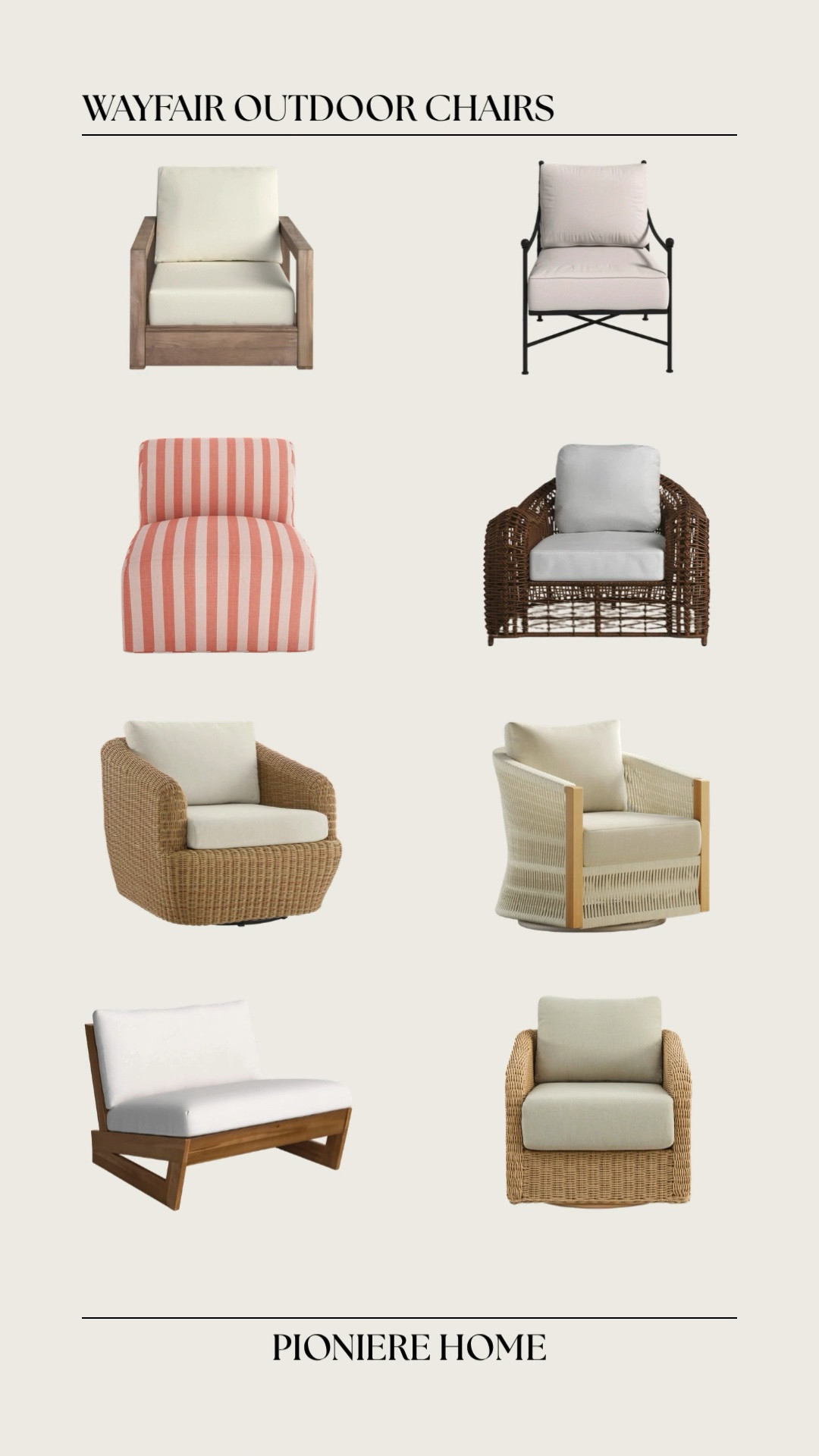 Wayfair outdoor lounge chairs. Wicker outdoor chairs, upholstered outdoor lounge chairs, patio updates, affordable outdoor furniture.

#LTKSeasonal #LTKHome #LTKSaleAlert