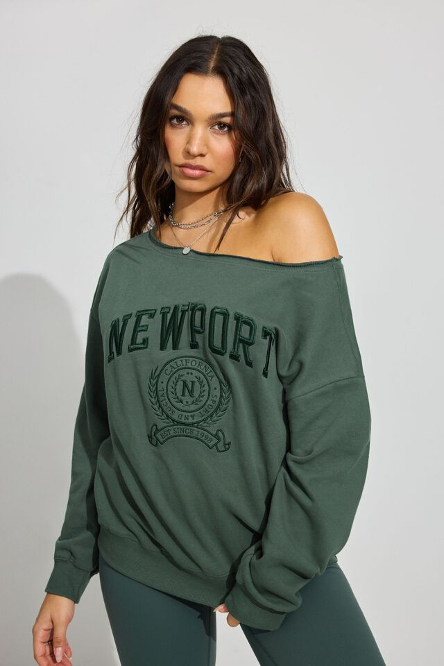 SoftTerry Off Shoulder Sweatshirt | Garage Clothing