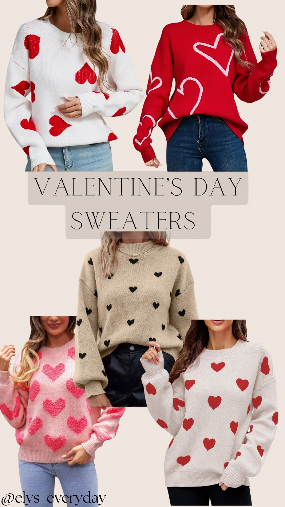 Cute vday sweaters ❤️

Sweater, tops, top, womens, heart, her, gift, long sleeve, outfit, Valentine’s Day 

#LTKFindsUnder50 #LTKGiftGuide #LTKStyleTip