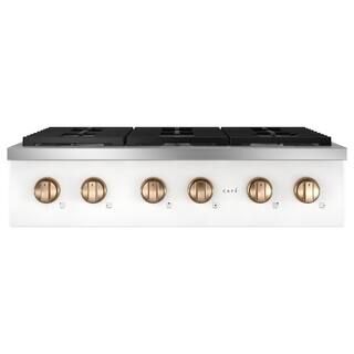 36 in. Gas Cooktop in Matte White with 6 Burners | The Home Depot
