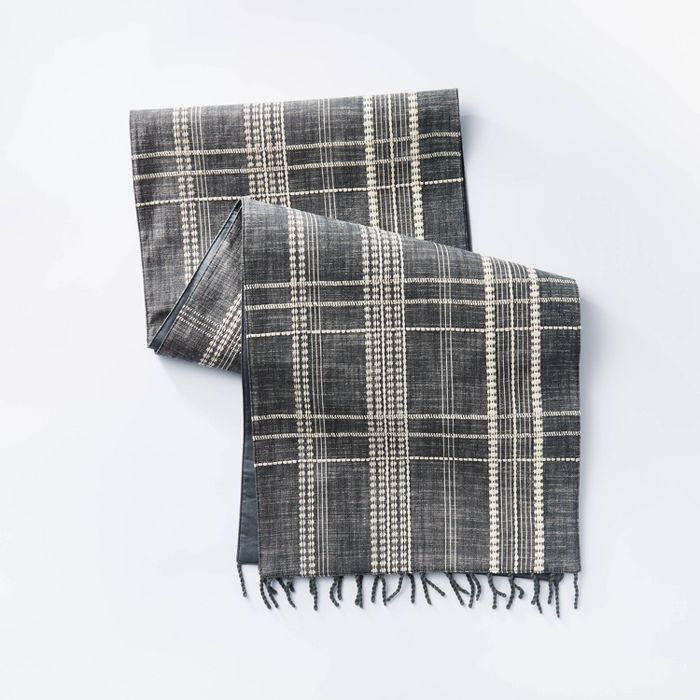 72" x 14" Cotton Plaid Table Runner Blue - Threshold™ designed with Studio McGee | Target