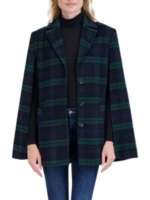 Plaid Cape Jacket | Saks Fifth Avenue OFF 5TH