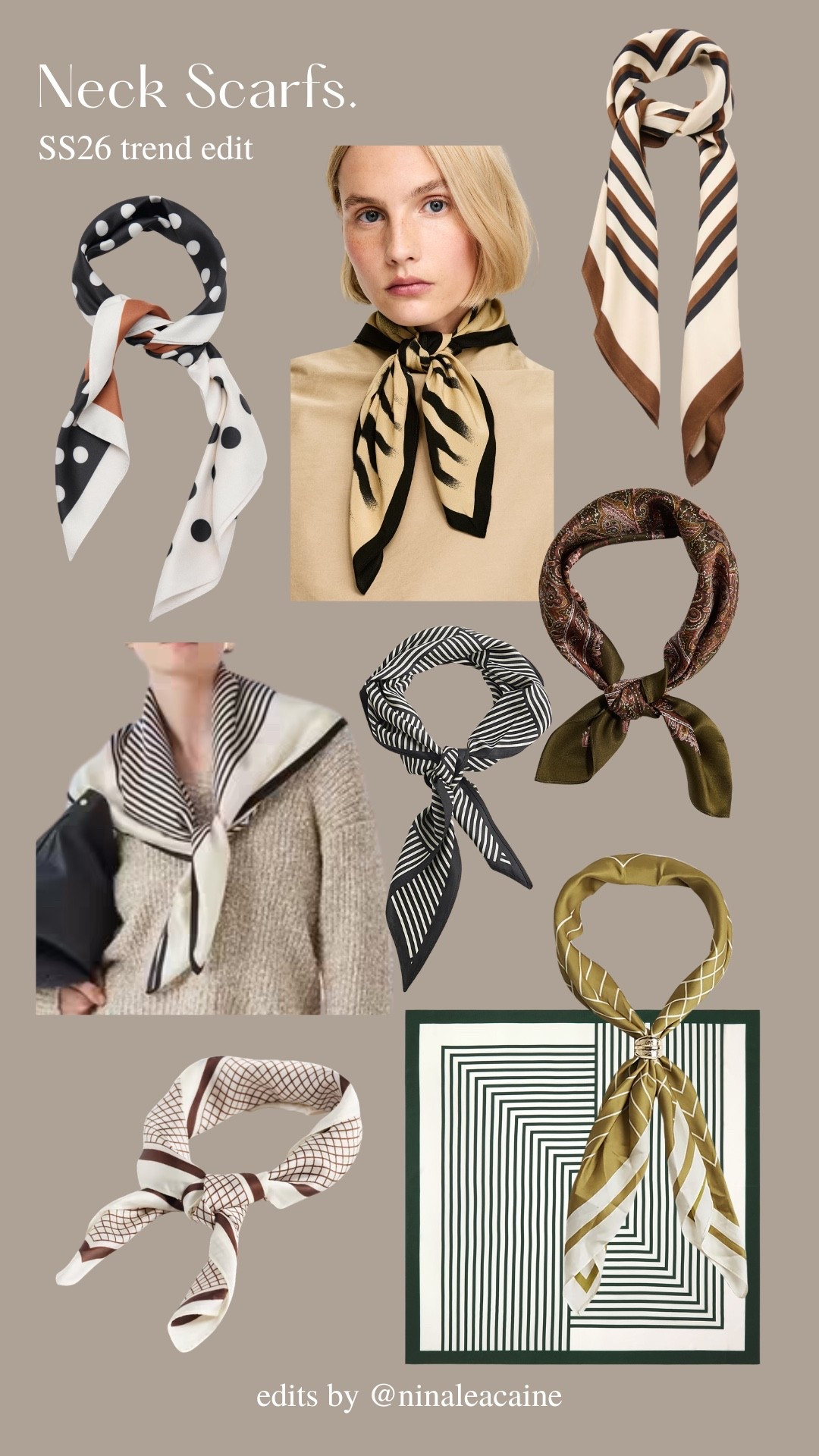 Neck scarf trend edit #neckscarf #2026trends 