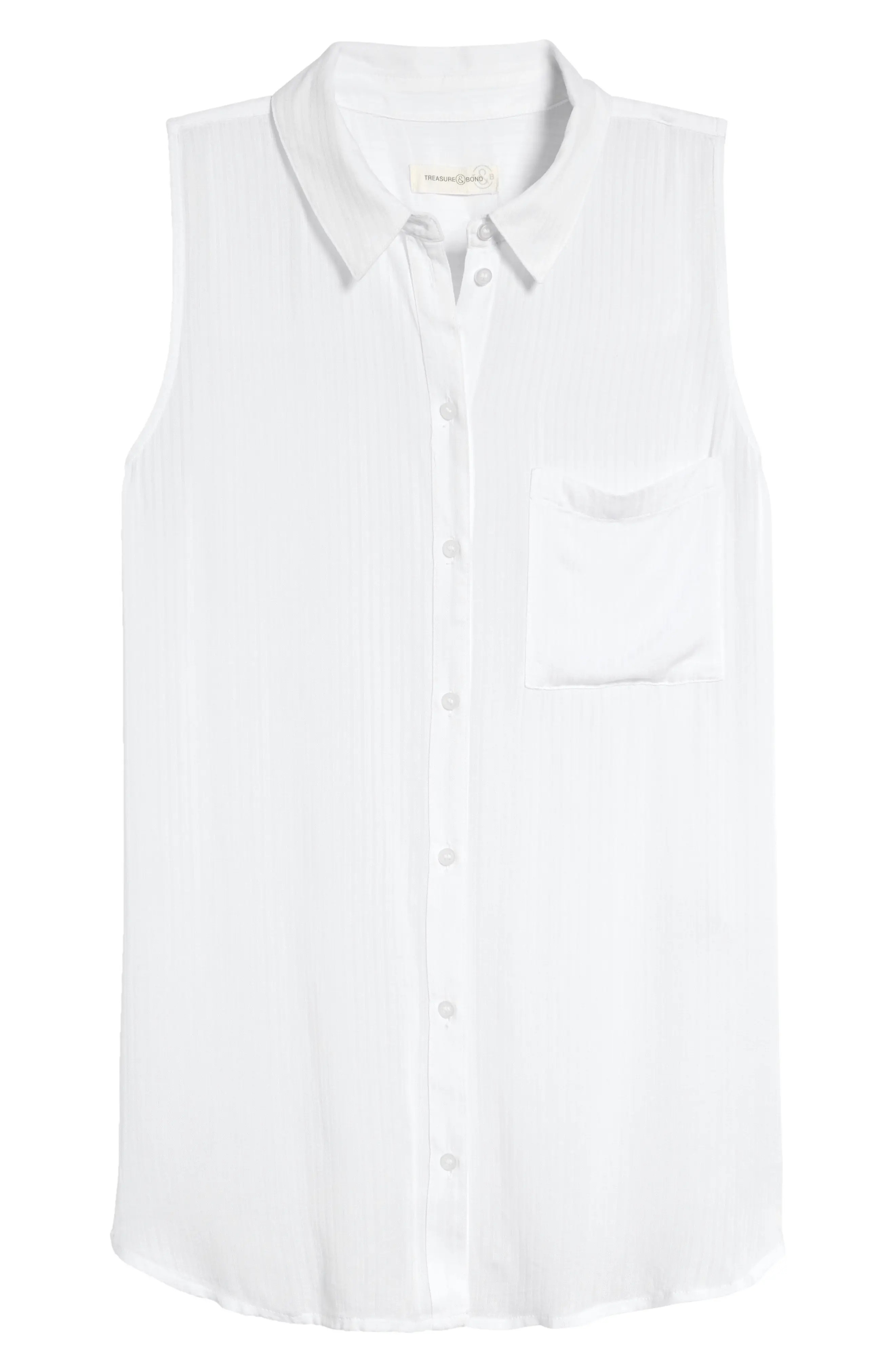 Women's Treasure & Bond Button-Up Boyfriend Tank | Nordstrom