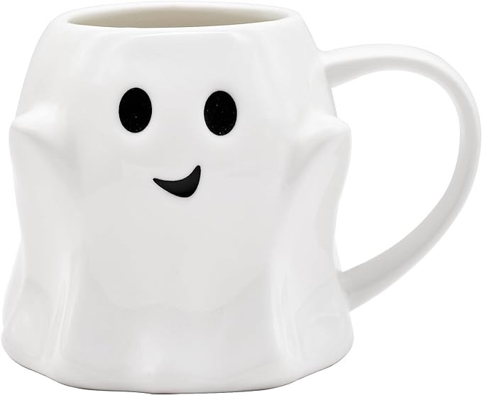 14 oz Halloween Ghost Coffee Mug - Cute Ceramic Ghost Pattern Ghostface Mug Coffee Cup Halloween ... | Amazon (US)