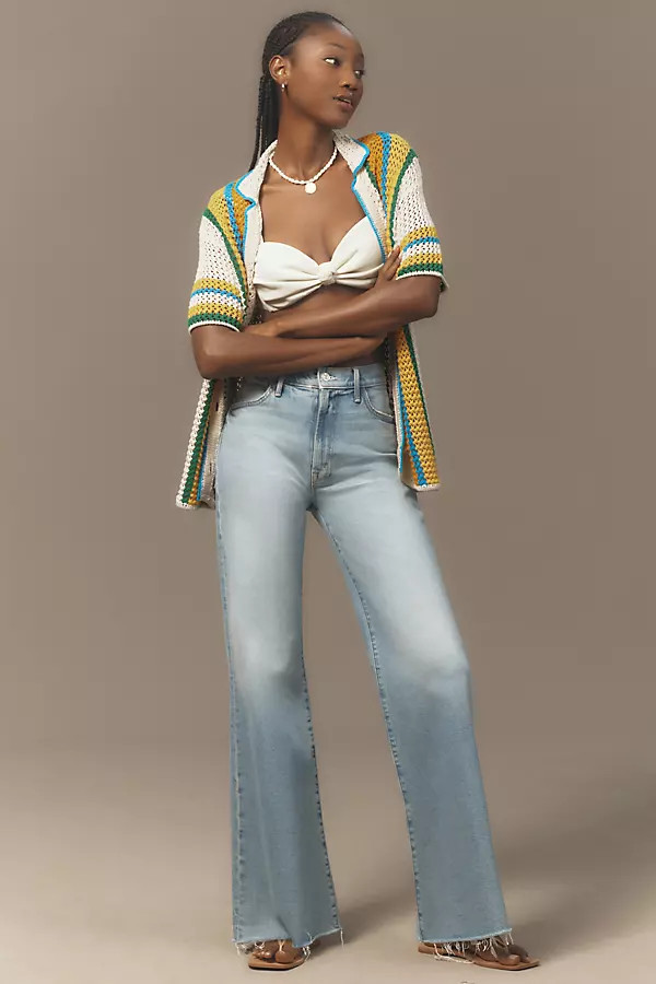 The Hustler Roller Sneak High-Rise Wide-Leg Jeans | Anthropologie (US)