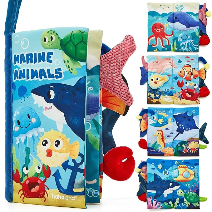 hahaland Baby Books 0-6 Months,Infant Tummy Time Toy High Contrast Sensory Baby Toys 6 to 12 Mont... | Amazon (US)