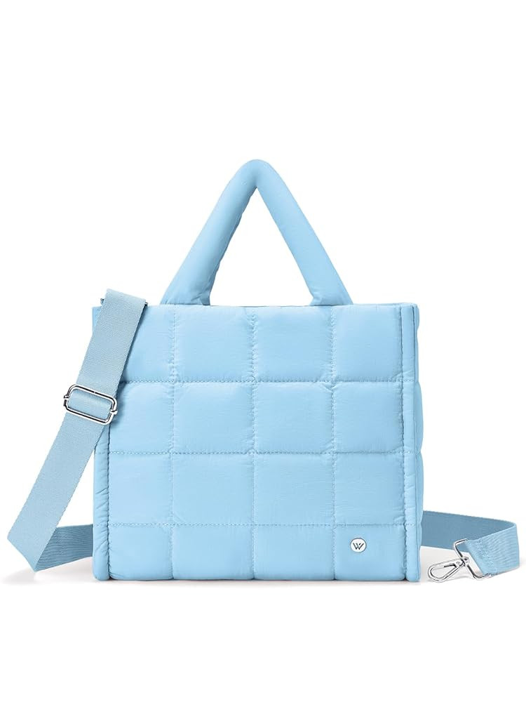 WESTBRONCO Puffer Crossbody Bags for Women Quilted Tote Bag Puffy Weekender Overnight Bag Nylon S... | Amazon (US)