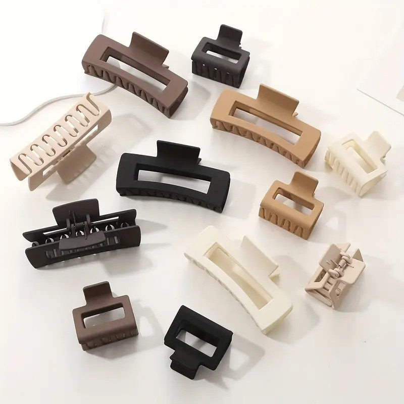 12pcs Square Hair Claw Clips For Thick Thin Hair Simple Style Jaw Clips Ponytail Holder Hair Clip... | Temu Affiliate Program