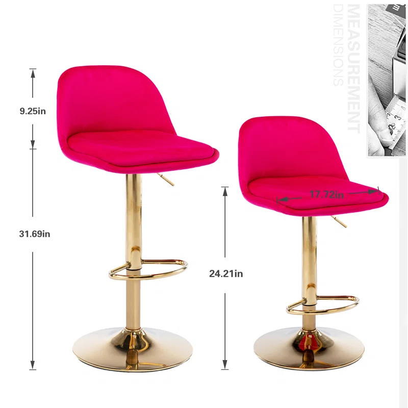 Mayrani Swivel Adjustable Height Stool (Set of 2) | Wayfair North America