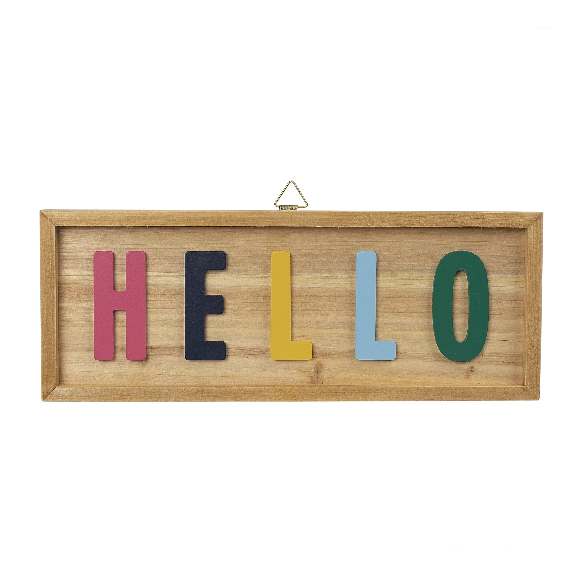 Packed Party Summer Multi-Colored Hello Wood Wall Sign, 16"W x 6"H - Walmart.com | Walmart (US)