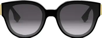 'Fendi First 63mm Gradient Oversize Round Sunglasses | Nordstrom