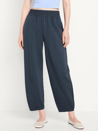 High-Waisted Dynamic Fleece Barrel-Leg Pants | Old Navy (US)