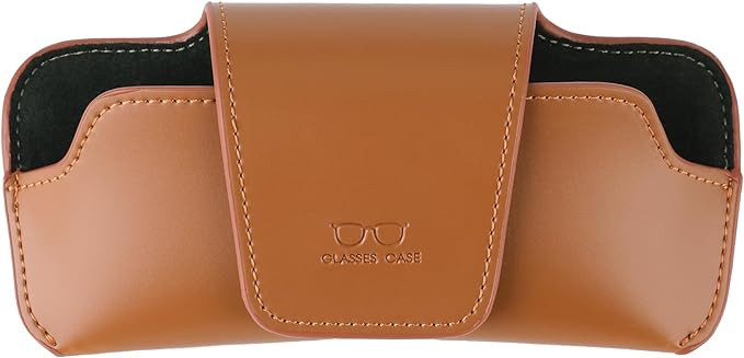 Sunglass Holder for Car Visor, Car Sunglasses Holder Leather, Eyeglasses Holder Glasses Storage C... | Amazon (US)