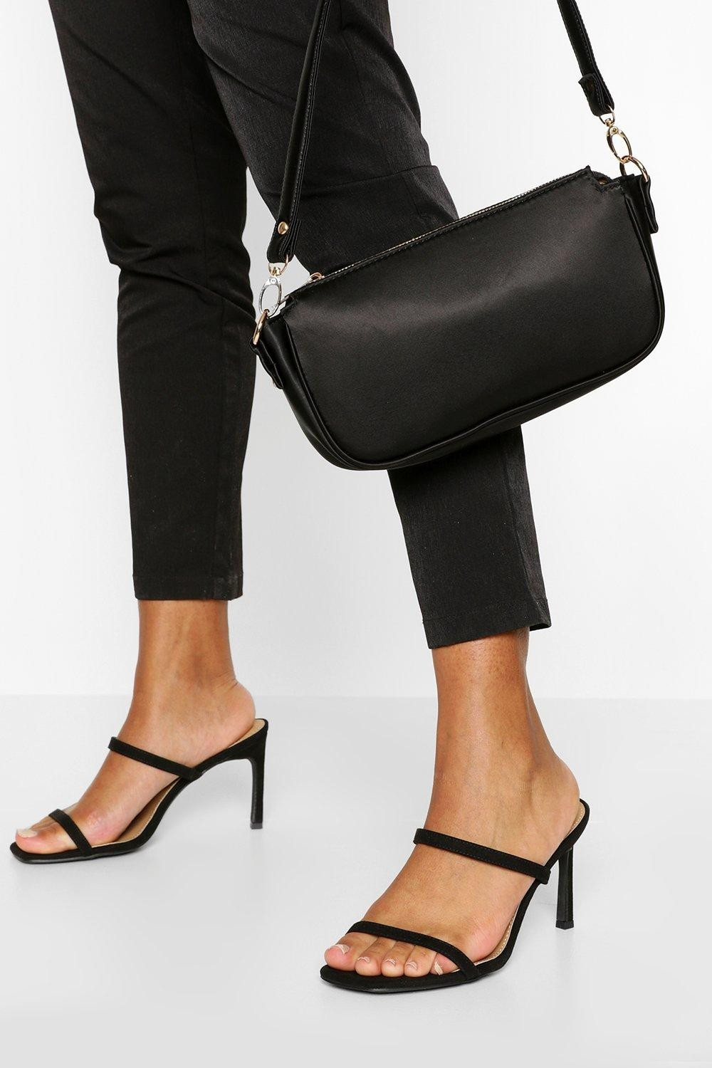 Wide Fit Double Strap Mules | Boohoo.com (UK & IE)