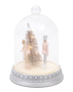 9in Led Soldier And Ballerina In Cloche | TJ Maxx