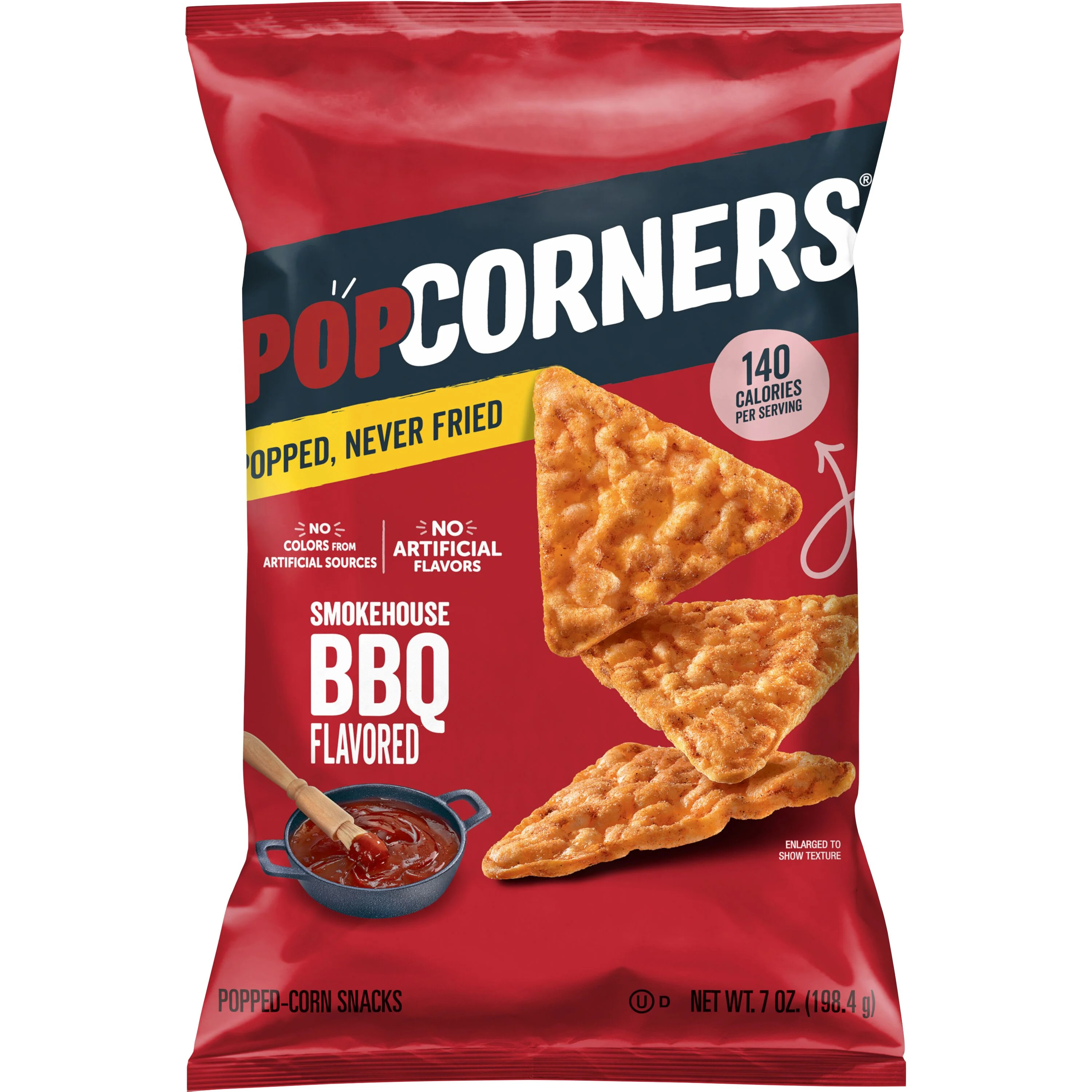 PopCorners No Artificial Colors or Flavors Smokehouse BBQ Popped Corn Chips Bag, 7 oz\u200b - Wal... | Walmart (US)