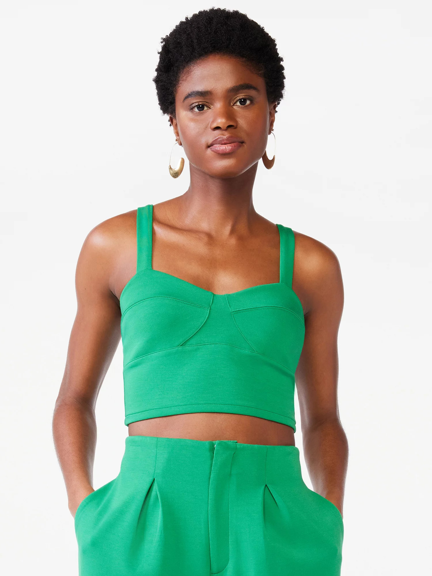 Scoop Women's Scuba Bralette Top | Walmart (US)