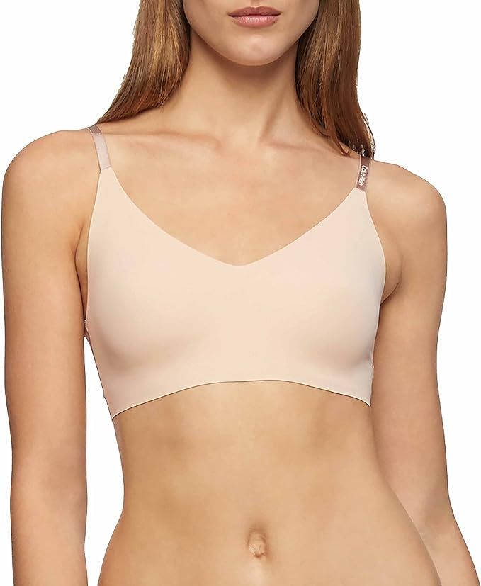 Calvin Klein Women's Invisibles Comfort Lightly Lined Seamless Wireless Triangle Bralette Bra | Amazon (US)
