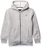 Calvin Klein Boys' Fleece Hoodie, F20 Light Grey Heather, Small (8) | Amazon (US)