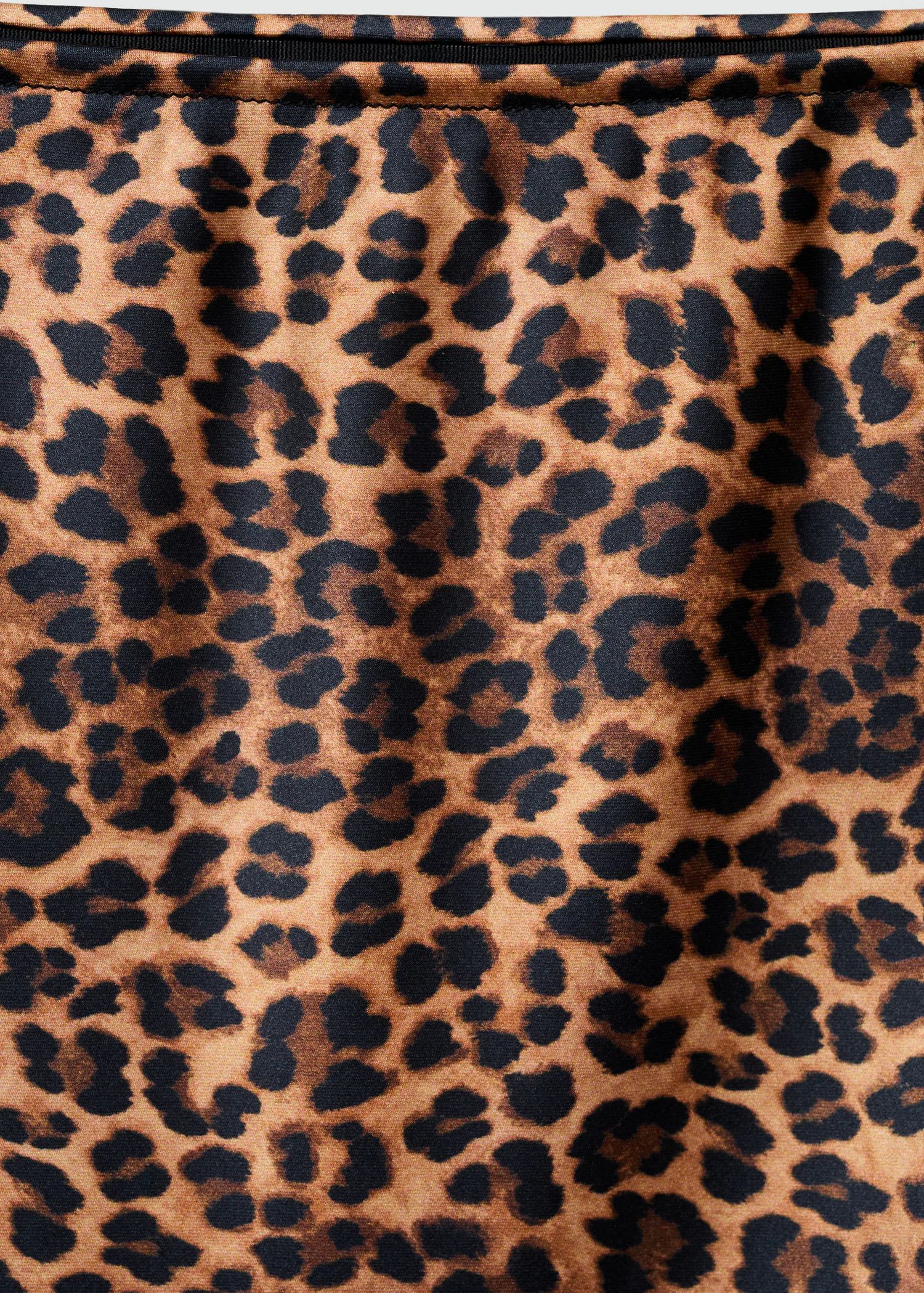 Leopard-print satin skirt | MANGO (US)