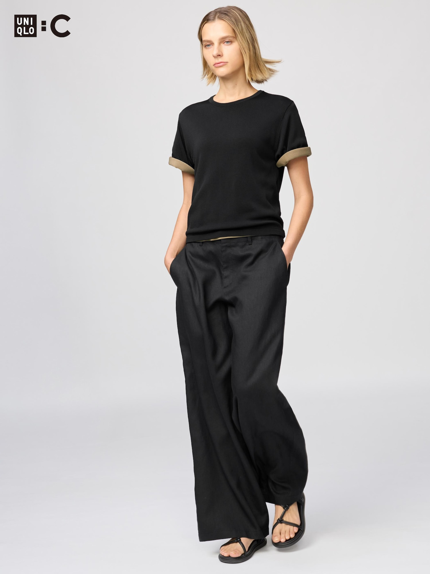 Women's Premium Linen Pants Black UNIQLO US | UNIQLO (US)