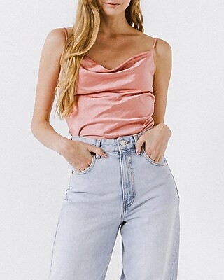 Endless Rose Satin Cowl Neck Cami | Express