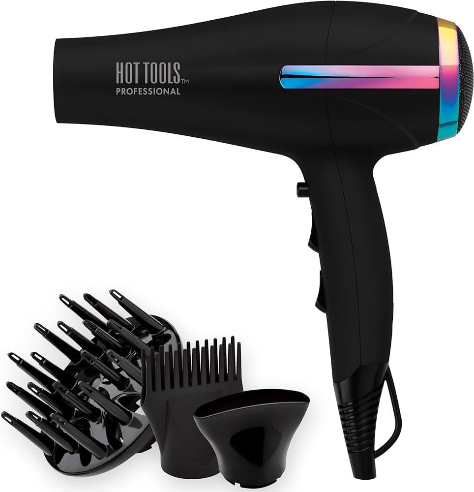 Hot Tools Professional Rainbow Turbo Ceramic Hair Dryer | 1875W Powerful and Quiet Blowouts | Amazon (US)