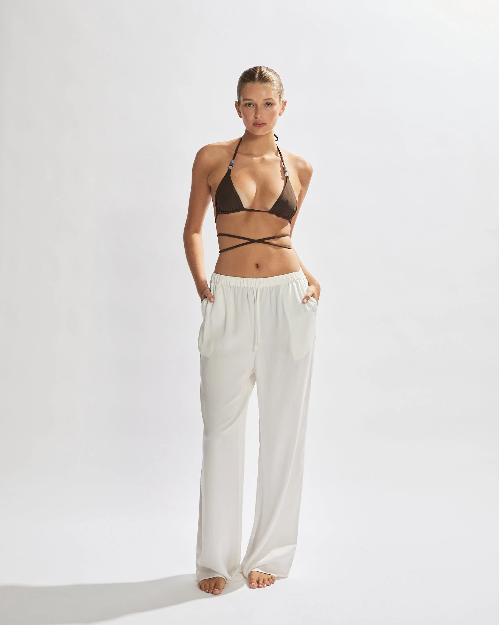 Mandy Pants Ivory Cropped | One Mile