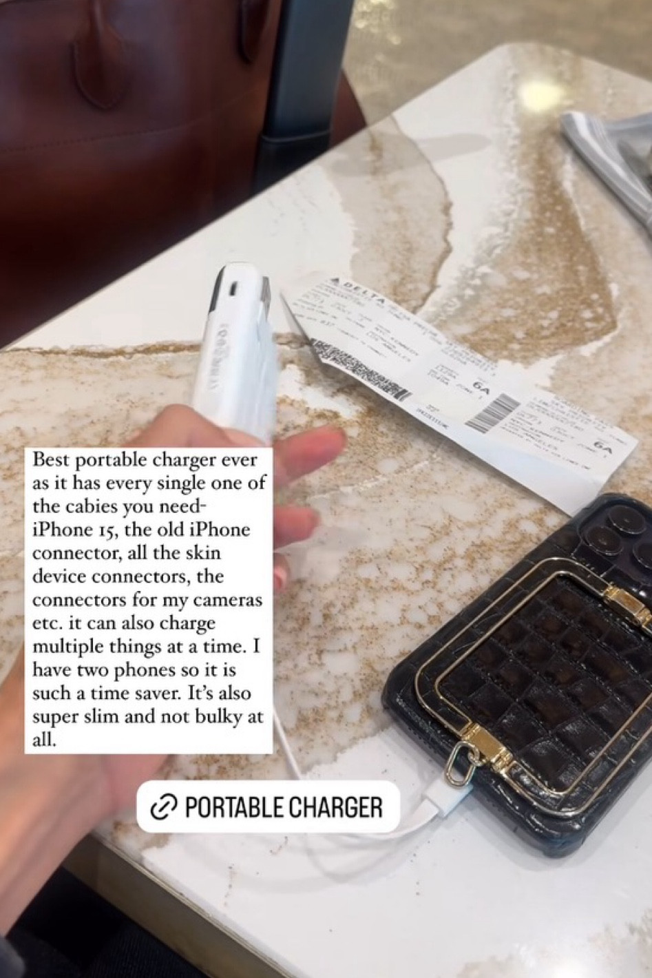 This is the best portable charger with every cable you could need! ✈️
