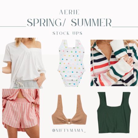 Aerie is my favorite go to for swim and summer wardrobe finds especially when they have an amazing sale. #aerie #midsize #workingmom 

#LTKmidsize #LTKsalealert #LTKswim