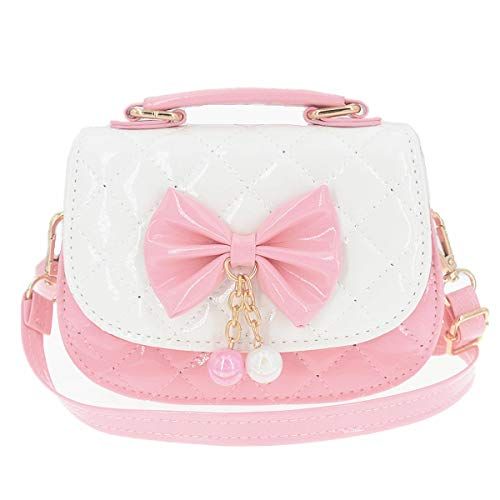 Little Girls Crossbody Purses for Kids - Toddler Mini Cute Princess Handbags Shoulder Bag (Bowknot P | Amazon (US)