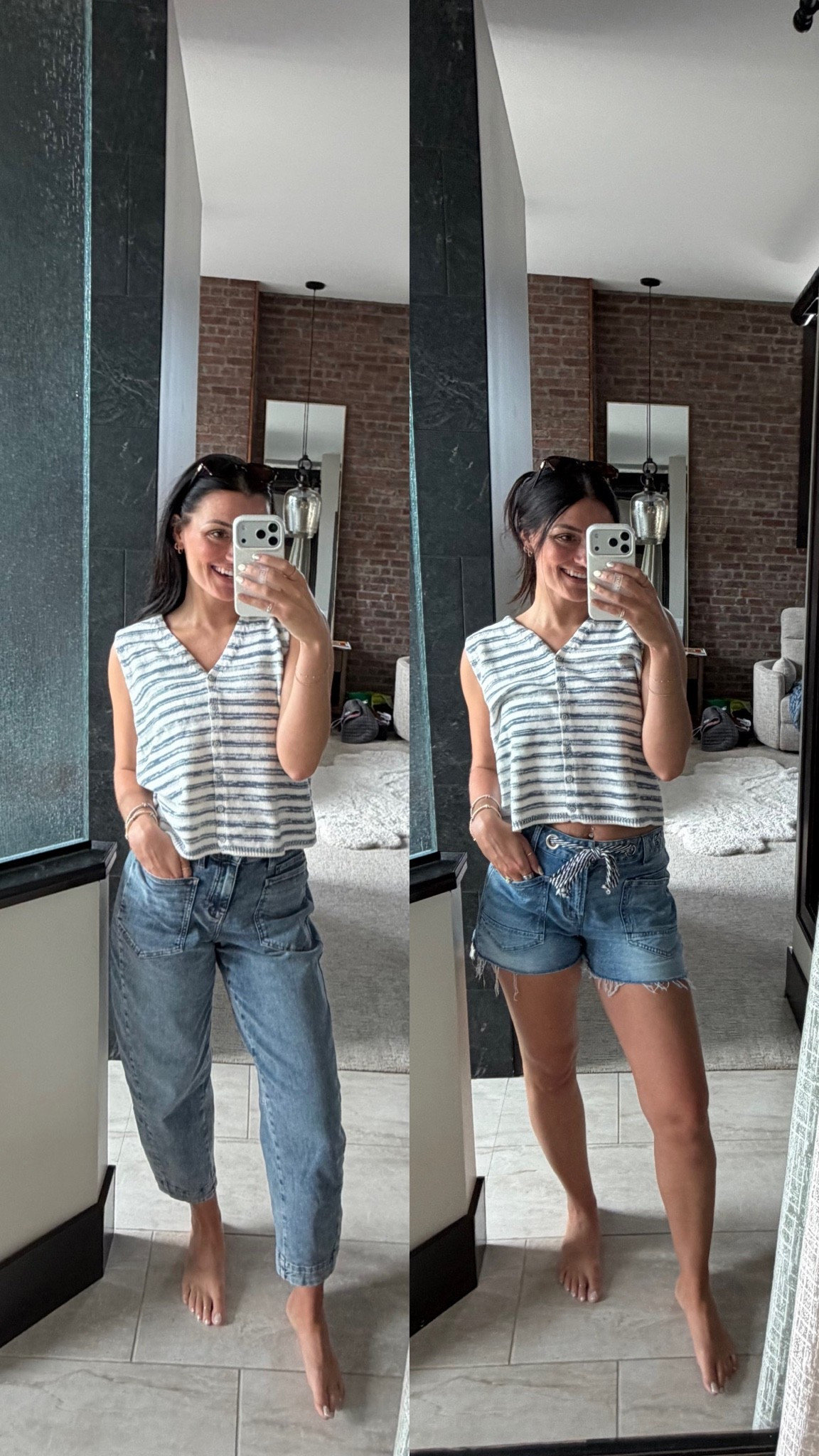 Pants or shorts?! 🤍 The shirt is a win either way 🤭

#LTKdayinmylife #LTKootd