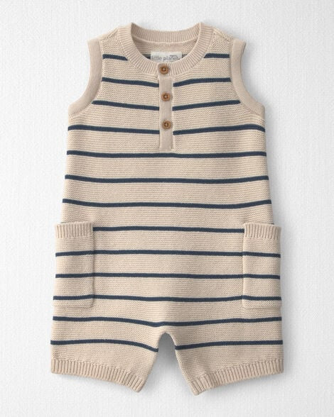 Baby Organic Cotton Knit Romper in Stripes - Little Planet | Carter's | Carter's Inc