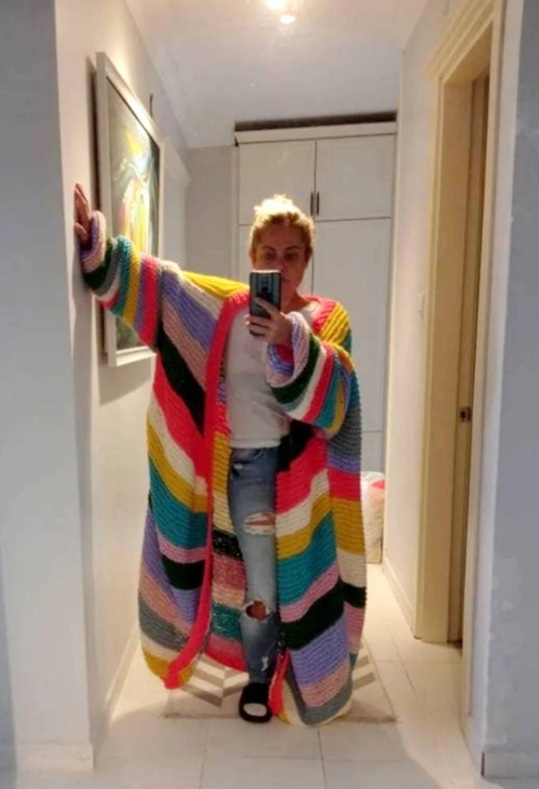 Maxi mohair cardigan, blanket oversized baggy sweater, trendy woman clothes, winter woman fashion... | Etsy (US)