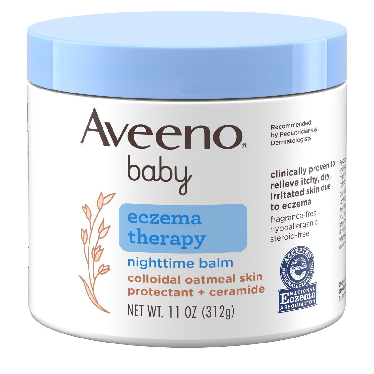 Aveeno Baby Eczema Therapy Nighttime Moisturizing Balm, Soothes & Relieves Dry, Itchy Skin -11oz | Target