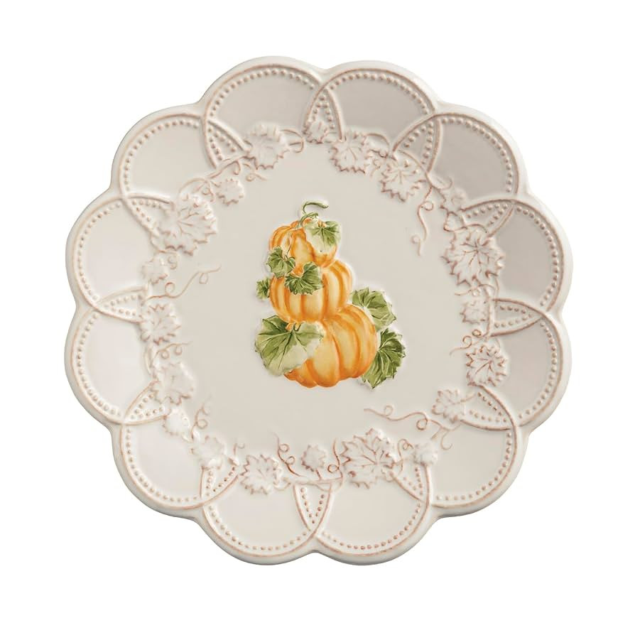 Mud Pie Thanksgiving Stacked Pumpkin Salad Plate | Amazon (US)