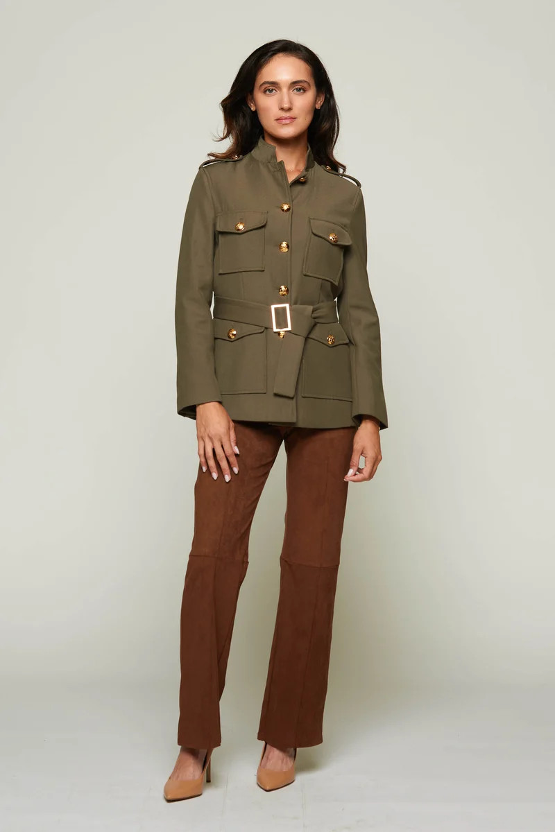 Hayden Belted Utility Jacket - Army Green | Benaar La