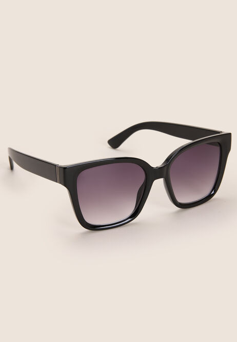 Womens Black Plain Retro Sunglasses | Peacocks