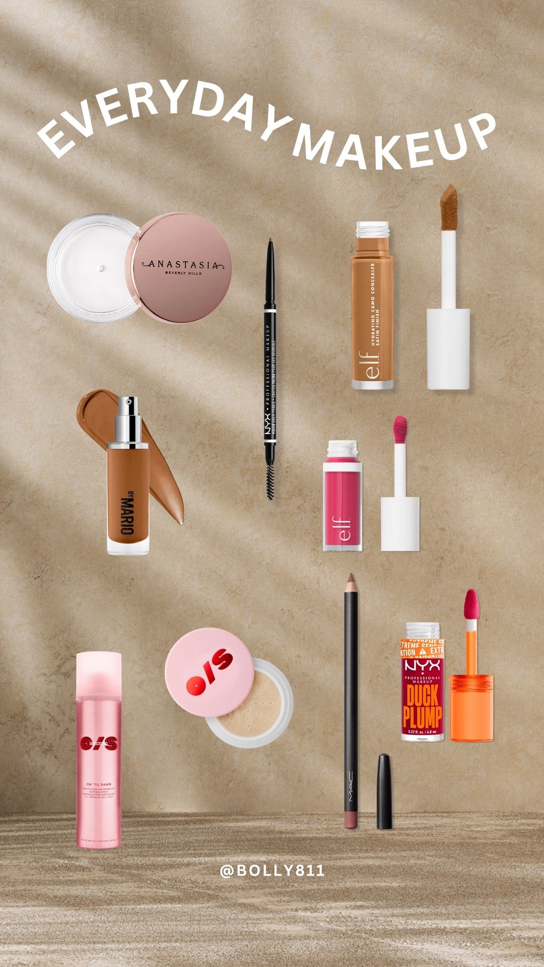 My every day make up products