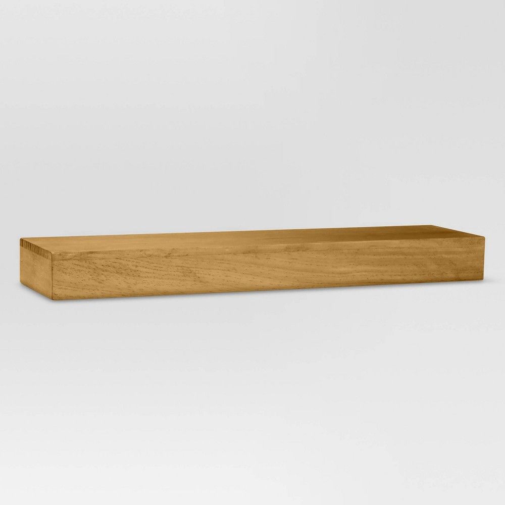 24"" x 6"" Wood Floating Wall Shelf Pine - Threshold | Target