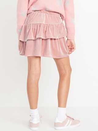 Tiered Ruffled Velvet Skirt for Girls | Old Navy (CA)
