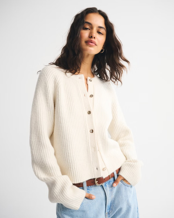 Women's Crew Cardigan | Women's Tops | Abercrombie.com | Abercrombie & Fitch (US)