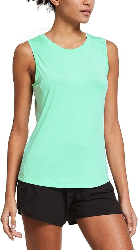 BALEAF Women's Sleeveless Workout Shirts Exercise Running Tank Tops Active Gym Tops | Amazon (US)